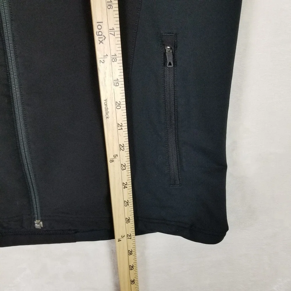 The North Face Softshell Jacket Mens Medium Black Reflective Full Zip Techwear